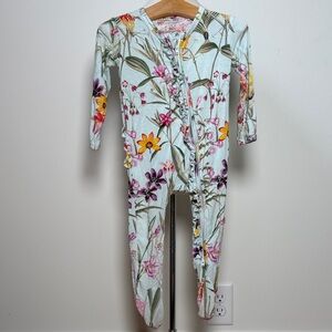 Floral Long Sleeve Baby Onesie